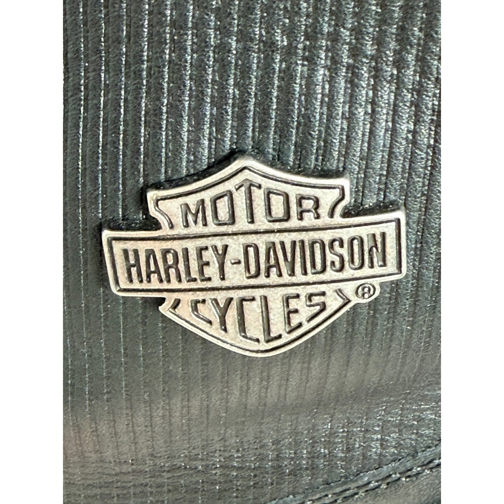 Harley Davidson Mens Boots Black 10M D65001 Leather Combat Lug Sole Biker New - Picture 4 of 15